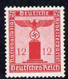 Germany 1938 Party Official 12pf carmine (wmk Swastikas) unmounted mint, SG O654