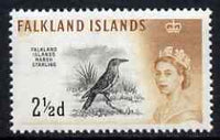 Falkland Islands 1960-66 Long-tailed Meadowlark 2.5d from def set unmounted mint, SG 196