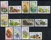 Falkland Islands 1971 Flowers decimal surcharge set of 13 unmounted mint, SG 263-75