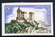France 1957 Tourist Publicity - Chateau de Foix15f,IMPERF unmounted mint as SG 1351a (Yv 1175)