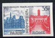 France 1958 Paris-Rome Friendship IMPERF unmounted mint as SG 1399 (Yv 1176)
