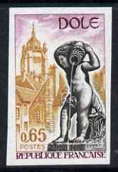 France 1971 Church & Fountain at Dole 65c from Tourism Publicity set of 5 IMPERF unmounted mint as SG 1930 (Yv 1684).