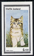 Staffa 1977 Cats (Tabby Kitten) imperf souvenir sheet (£1 value) unmounted mint