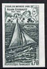 France 1970 Alain Gerbault's World Voyage IMPERF colour trial in green unmounted mint,,as SG 1855