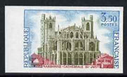 France 1972 St Just Cathedral, Narbonne 3.50f imperf unmounted mint (from Tourist Publicity set), as SG 1961 (Yv 1713)