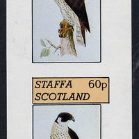 Staffa 1981 Birds of Prey #04 imperf,set of 2 values (40p & 60p) unmounted mint