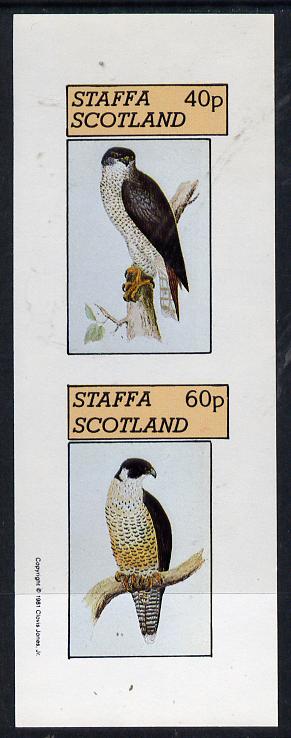 Staffa 1981 Birds of Prey #04 imperf,set of 2 values (40p & 60p) unmounted mint