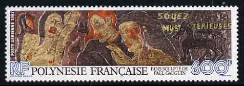 French Polynesia 1987 Air - Soyez Mysterieuses (wood sculpture by Paul Gaugin) unmounted mint, SG 520