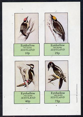 Eynhallow 1981 Woodpeckers imperf set of 4 values (10p to 75p) unmounted mint