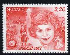Monaco 1987 Christmas Scenes 2.20f unmounted mint, SG 1834
