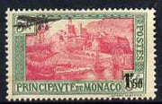 Monaco 1933 Air 1f 50 on 5f surcharge unmounted mint, SG 143