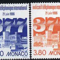 Monaco 1996 Introduction of International Dialling Code 377 set of 2 unmounted mint, SG 2272-73