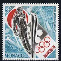 Monaco 1972 Sapporo Winter Olympic Games (Ski Jumping) unmounted mint, SG 1038