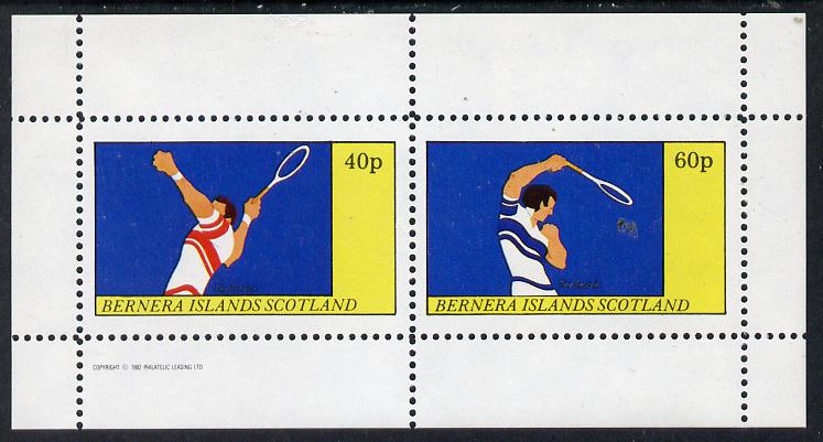 Bernera 1982 Tennis perf,set of 2 values (40p & 60p) unmounted mint