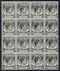 Malaya - Penang 1949-52 KG6 1c black block of 16 (4x4) unmounted mint, SG3