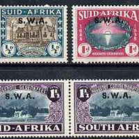 South West Africa 1939 250th Anniversary of Huguenots set of 6 (3 horiz pairs) unmounted mint SG111-3