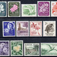 Norfolk Island 1960-62 definitive set complete 1d to 10s lightly mounted mint SG24-36