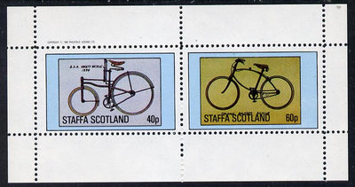 Staffa 1982 Bicycles (BSA Safety & Military Cycle) perf,set of 2 values (40p & 60p) unmounted mint