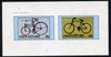 Staffa 1982 Bicycles (BSA Safety & Military Cycle) imperf,set of 2 values (40p & 60p) unmounted mint