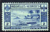 New Hebrides - French 1938 Gold Currency 2f blue on pale green fine mounted mint SG F62