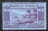New Hebrides - English 1938 Gold Currency 10f violet on blue fine mounted mint SG F64