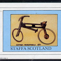 Staffa 1982 Bicycles (German Mergamobile) imperf deluxe sheet (£2 value) unmounted mint