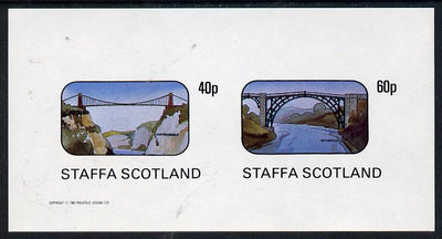 Staffa 1982 Bridges (Clifton & Iron Bridge) imperf,set of 2 values (40p & 60p) unmounted mint
