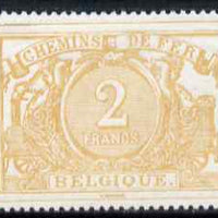 Belgium 1882 Railway Parcels 2f buff fresh mounted mint well centred SG P88