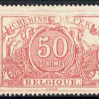 Belgium 1882 Railway Parcels 50c rose fresh mounted mint well centred SG P78