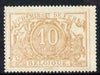 Belgium 1882 Railway Parcels 10c yellow-brown unmounted mint SG P72