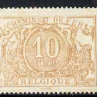Belgium 1882 Railway Parcels 10c yellow-brown unmounted mint SG P72
