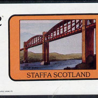 Staffa 1982 Bridges (Saltash Bridge) imperf deluxe sheet (£2 value) unmounted mint