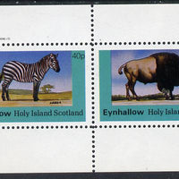 Eynhallow 1982 Animals #06 (Zedbra & Bison) perf,set of 2 values (40p & 60p) unmounted mint