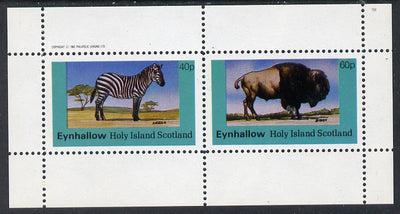 Eynhallow 1982 Animals #06 (Zedbra & Bison) perf,set of 2 values (40p & 60p) unmounted mint