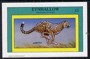 Eynhallow 1982 Animals #06 (Cheetah) imperf deluxe sheet (£2 value) unmounted mint