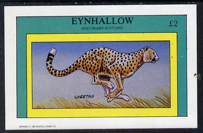 Eynhallow 1982 Animals #06 (Cheetah) imperf deluxe sheet (£2 value) unmounted mint