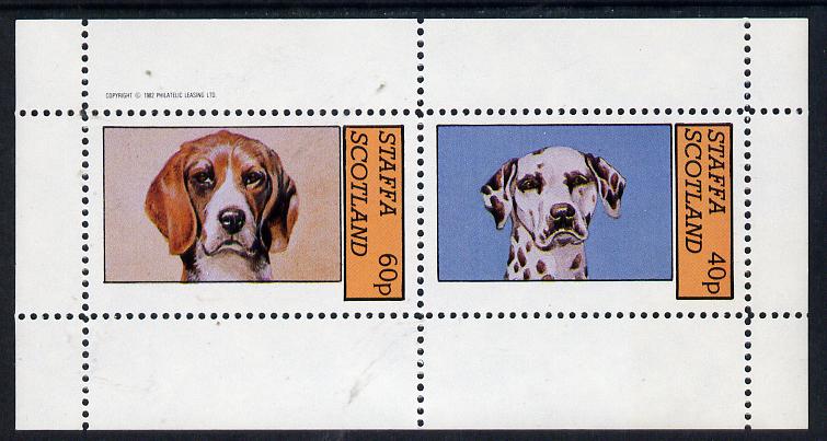 Staffa 1982 Dogs (Dalmation etc) perf,set of 2 values (40p & 60p) unmounted mint