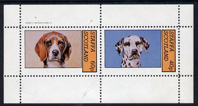 Staffa 1982 Dogs (Dalmation etc) perf,set of 2 values (40p & 60p) unmounted mint