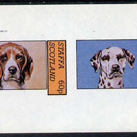 Staffa 1982 Dogs (Dalmation etc) imperf,set of 2 values (40p & 60p) unmounted mint
