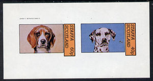 Staffa 1982 Dogs (Dalmation etc) imperf,set of 2 values (40p & 60p) unmounted mint