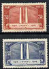 France 1936 Canadian War Memorial set of 2 fresh mounted mint, SG 549-50