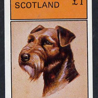 Staffa 1982 Dogs (Welsh Terrier) imperf souvenir sheet (£1 value),unmounted mint