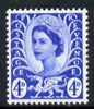 Great Britain Regionals - Wales 1958-67 Wilding 4d ultramarine wmk Crowns unmounted mint SG W2