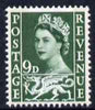 Great Britain Regionals - Wales 1958-67 Wilding 9d bronze-green wmk Crowns 2 phosphor bands unmounted mint SG W4