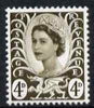 Great Britain Regionals - Wales 1967-69 Wilding 4d olive-sepia no wmk unmounted mint SG W9