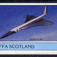 Staffa 1982 Aircraft #6 (Tupolev TU-144) imperf souvenir sheet (£1 value) unmounted mint