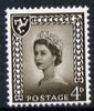 Isle of Man 1968-69 Wilding 4d olive-sepia no wmk unmounted mint SG 5