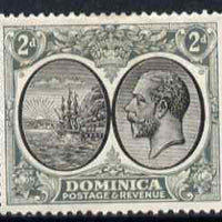 Dominica 1923-33 KG5 Badge 2d black & grey mounted mint SG 76