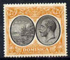 Dominica 1923-33 KG5 Badge 2.5d black & orange-yellow mounted mint SG 77