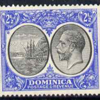 Dominica 1923-33 KG5 Badge 2.5d black & ultramarine mounted mint SG 78